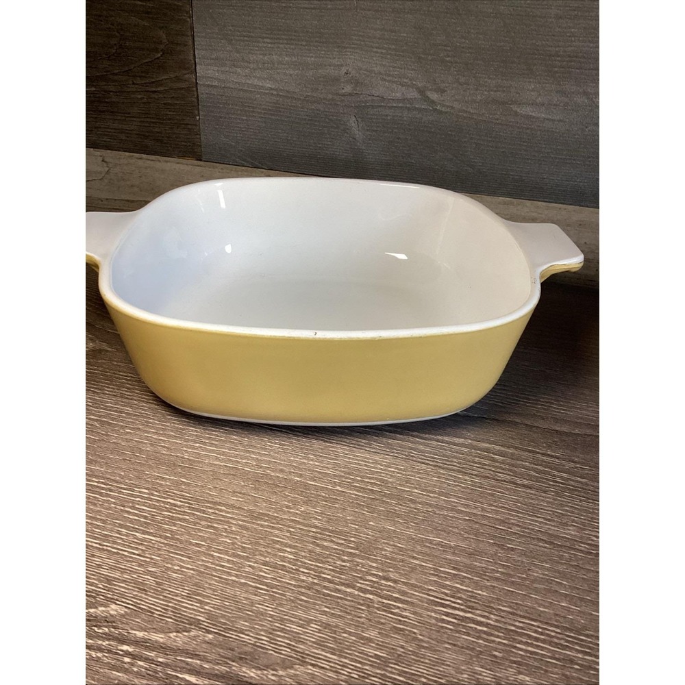 Vtg CorningWare Harvest Gold 1 Qt Square Casserole Dish P-1-B No Lid